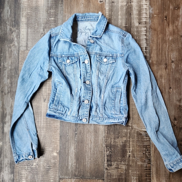 American Eagle Outfitters crap jean jacket Size Small - Picture 1 of 7